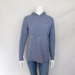 Vineyard Vines Edgartown Hooded Shirt XS Blue Womens